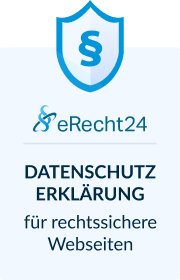 eRecht24 Siegel Datenschutzerklärung für rechtssichere Webseiten