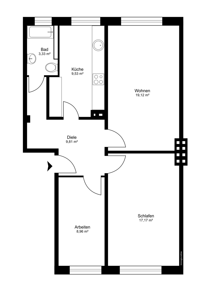 1. Obergeschoss - Wohnung Nr. 7