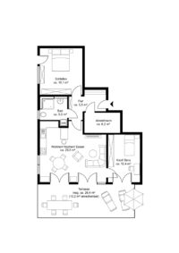 Grundriss WE 2, EG links