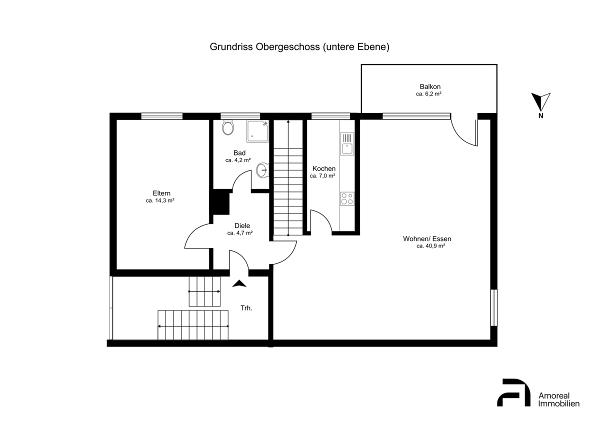 Grundriss untere Ebene