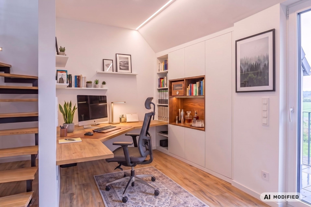 Untere Ebene Büro (visualisiert)