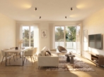 Beispiel-Wohnzimmer - Fertigstellung Ende 2026 | Helle Wohnung im 1. OG mit 12 m² Balkon, Tageslichtbad und Stellplatz