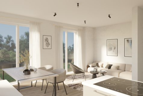 Neubau-Erstbezug!| Schlüsselfertige 3-Zi.-Wohnung im 1. OG mit Balkon und hochwertiger Ausstattung, 22848 Norderstedt, Etagenwohnung