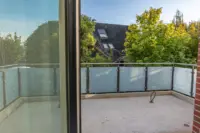 Blick zum Balkon