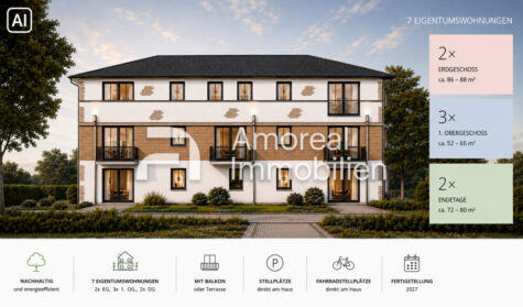 Schlüsselfertiges KfW-40 Mehrfamilienhaus mit 7 abgeschlossenen WE in Norderstedt, 22848 Norderstedt, Mehrfamilienhaus